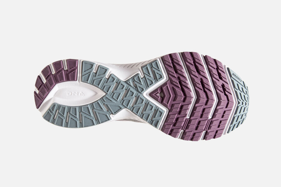 Brooks Launch 7 Road Running Shoes Womens - Grey/Purple - BUSTP-7943